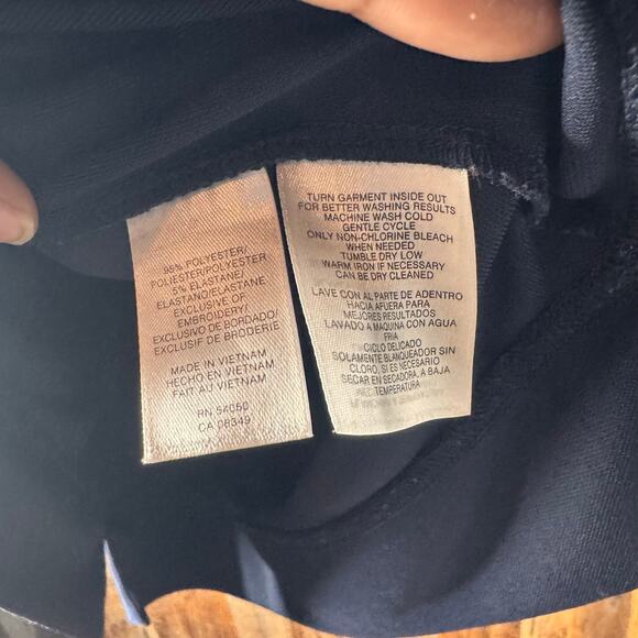 Anne Klein Women’s‎ Navy Long Sleeve Polo Shirt - Size Small - Picture 4 of 6